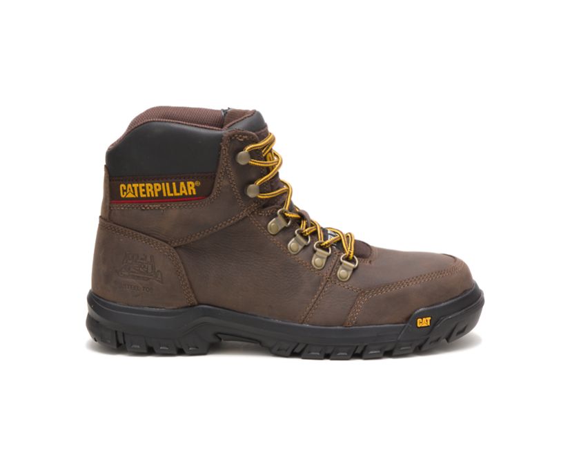 Panske Pracovne Topanky Caterpillar - Outline Steel Toe - Tmavo Hnede ( 7489-IAZYQ )